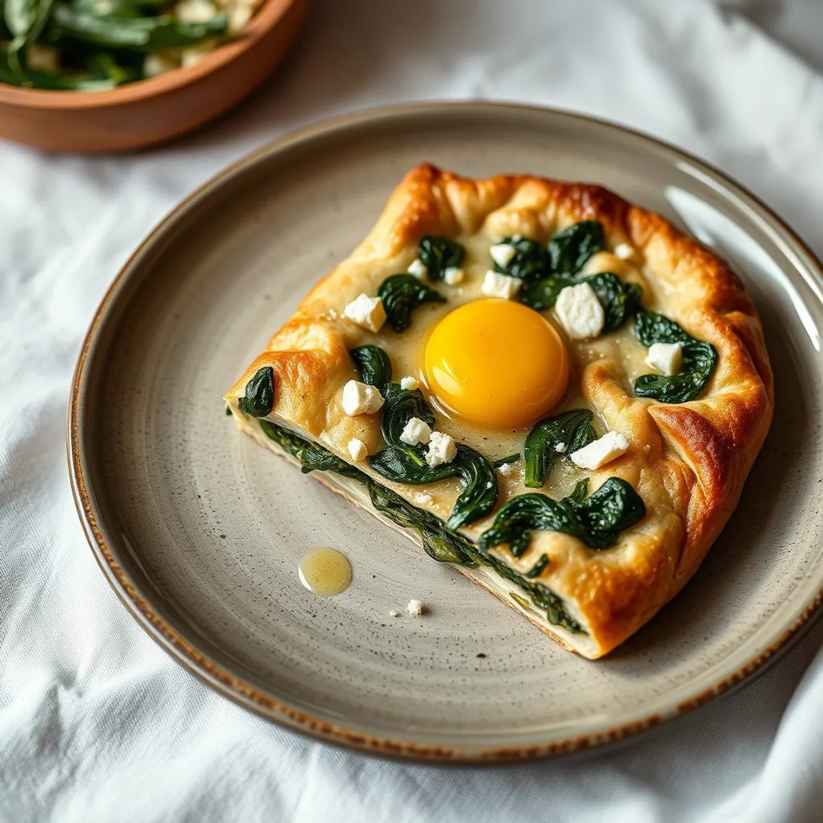 AI-generated photo Spinach byrek. AI-generated photo.