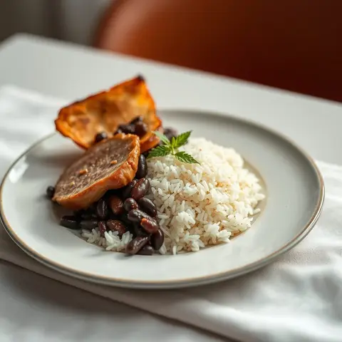 Seasoned rice. AI-generated photo.