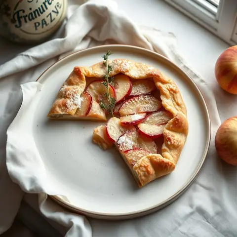 Apple Thyme Galette. AI-generated photo.