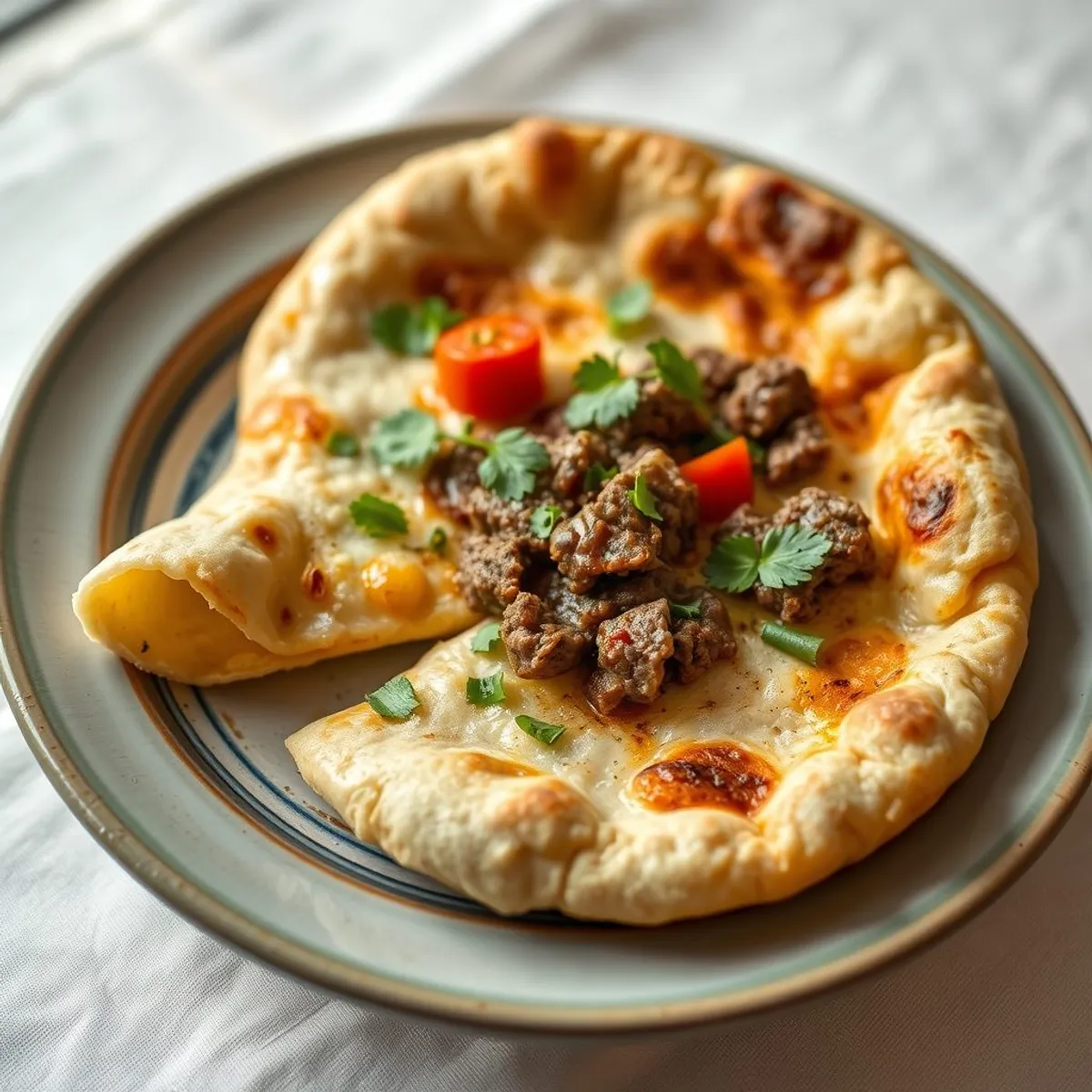 AI-generated photo Lahmacun. AI-generated photo.