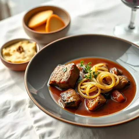 Austrian gulasch. AI-generated photo.
