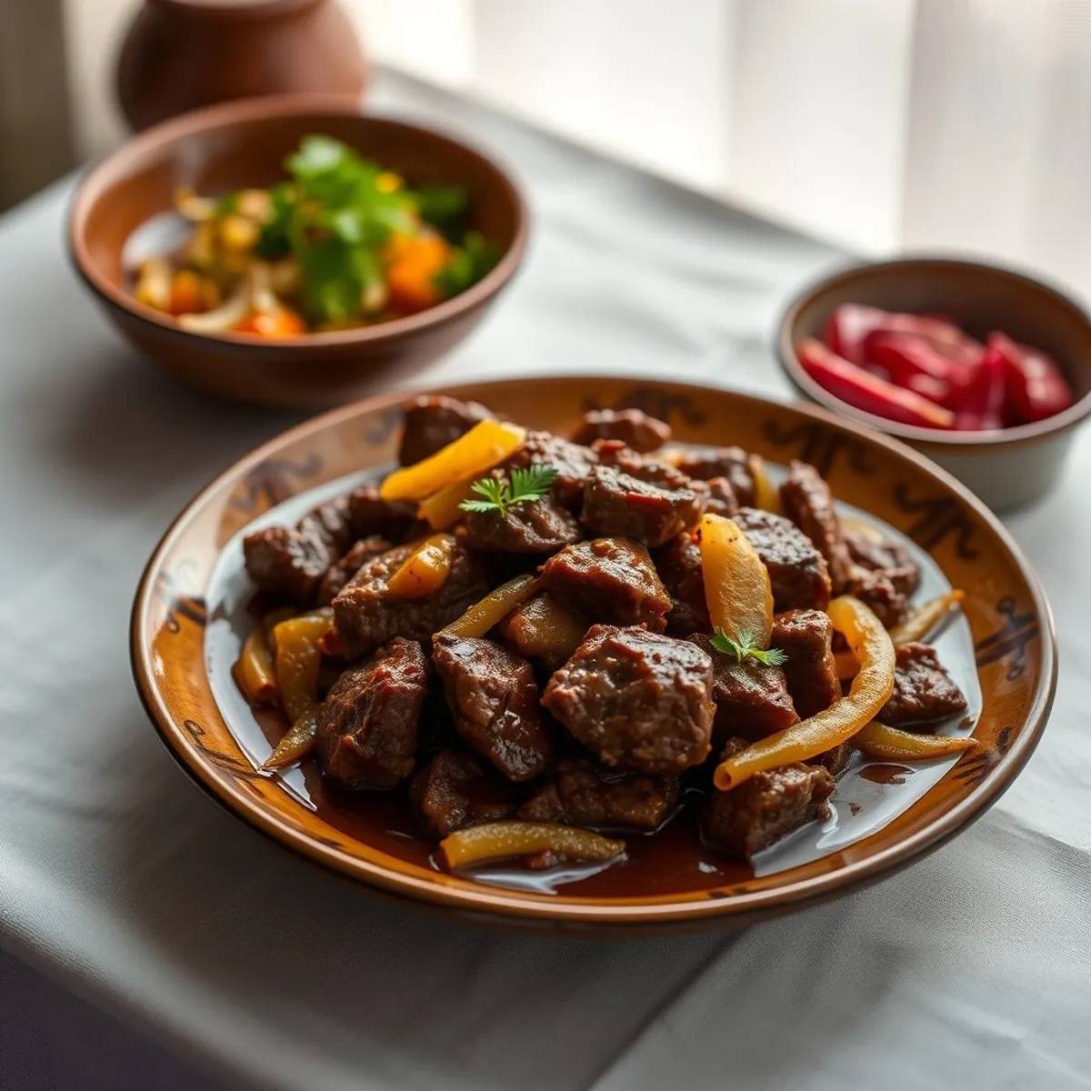 AI-generated photo Beef bhuna. AI-generated photo.