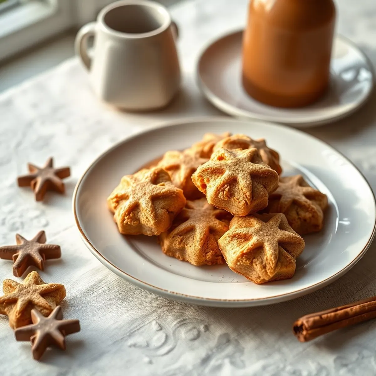 AI-generated photo Speculoos cookies. AI-generated photo.