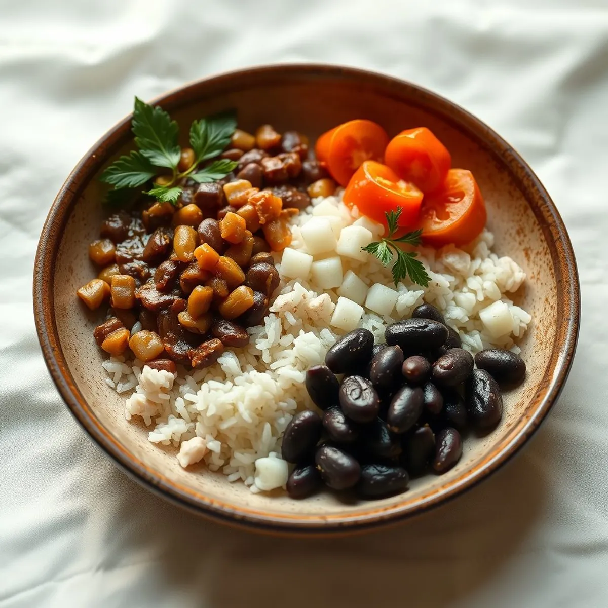 AI-generated photo Rice and beans. AI-generated photo.