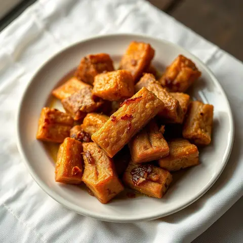 Fried yam. AI-generated photo.