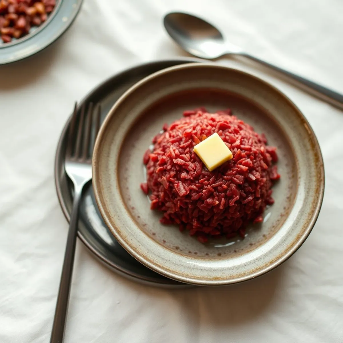 AI-generated photo Bhutanese red rice. AI-generated photo.