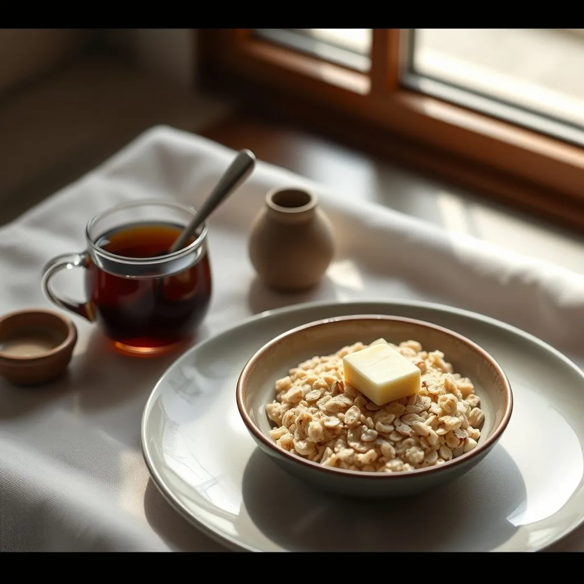 AI-generated photo Butter tea oats. AI-generated photo.