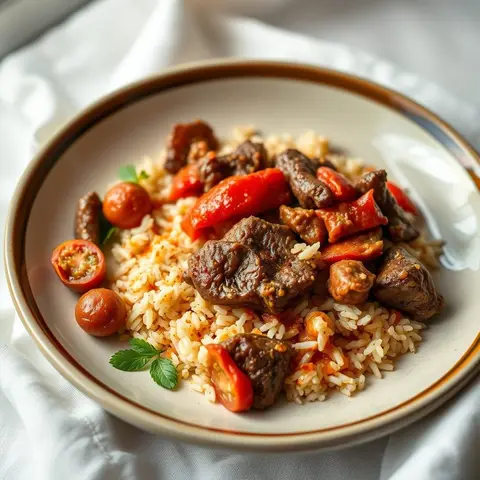 Riz gras. AI-generated photo.