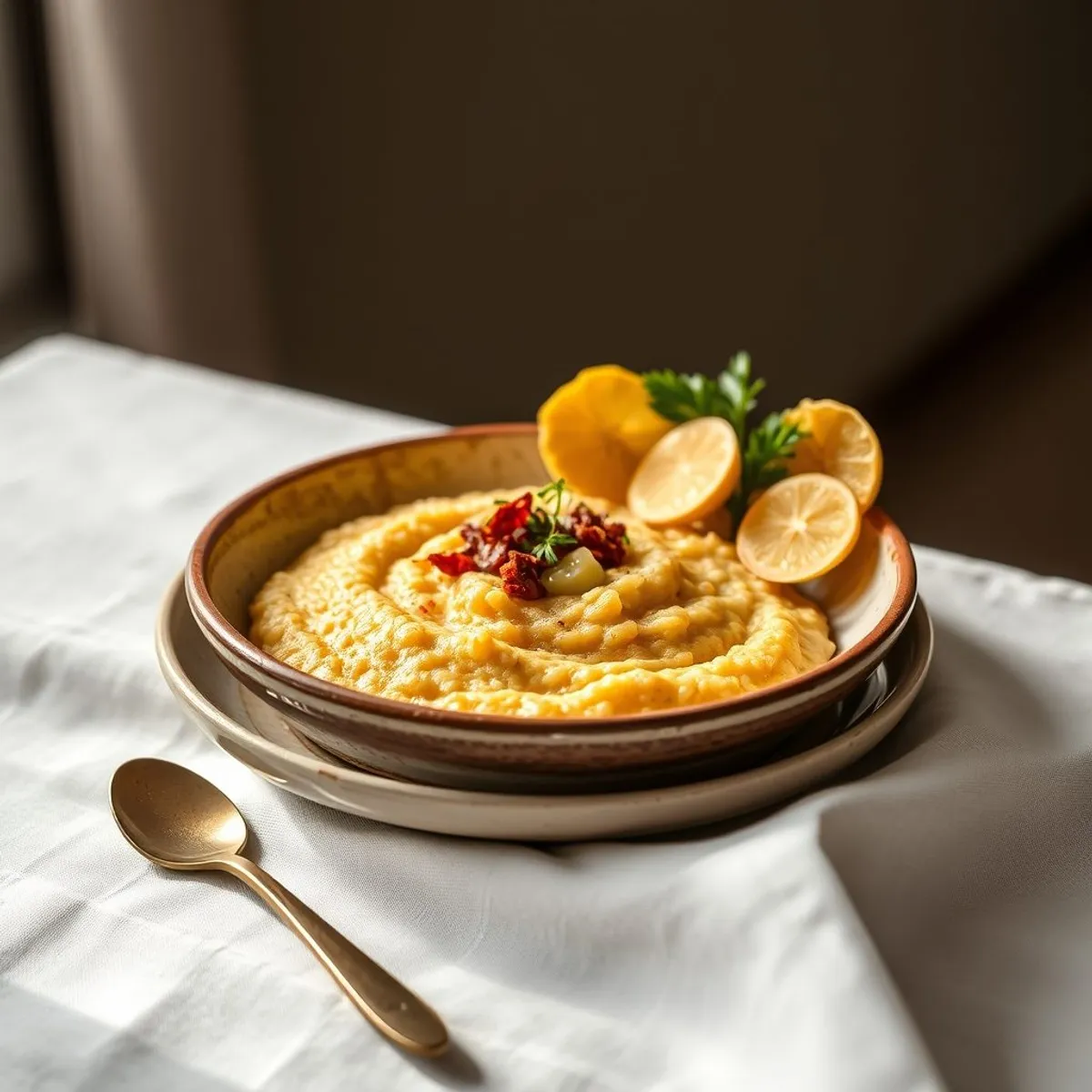 AI-generated photo Tô · millet porridge. AI-generated photo.
