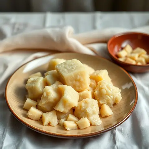 Cassava ugali. AI-generated photo.