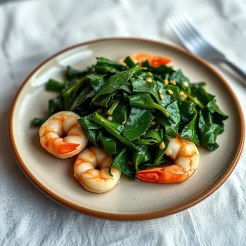 Peanut greens ndolé. AI-generated photo.
