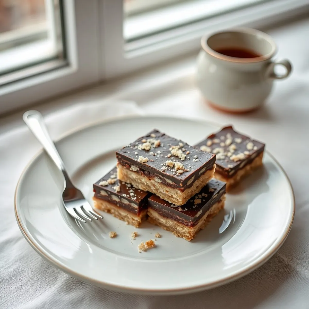 AI-generated photo Nanaimo bars. AI-generated photo.
