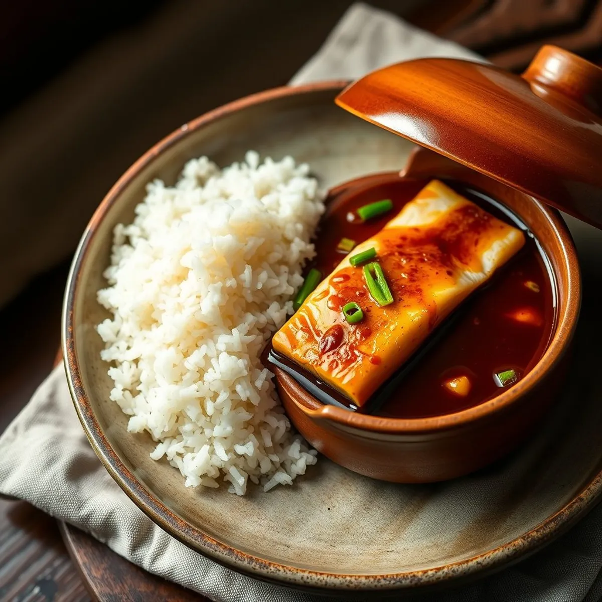 AI-generated photo Caramel Ginger Fish. AI-generated photo.