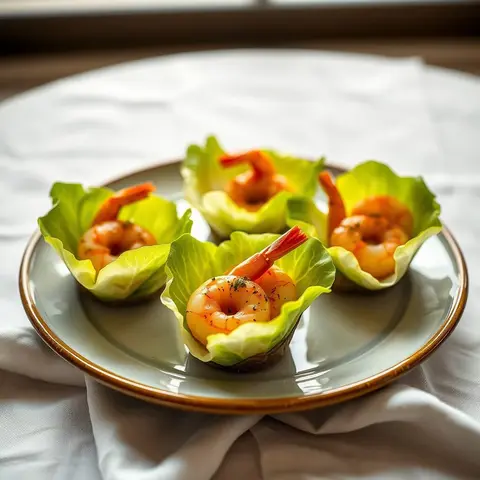 Chili Lime Shrimp Cups. AI-generated photo.