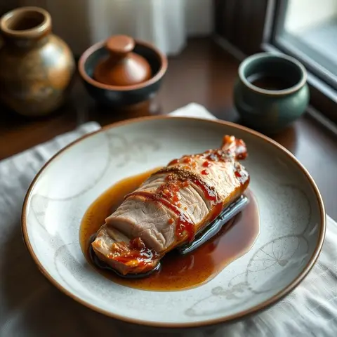 Five-spice roast duck. AI-generated photo.