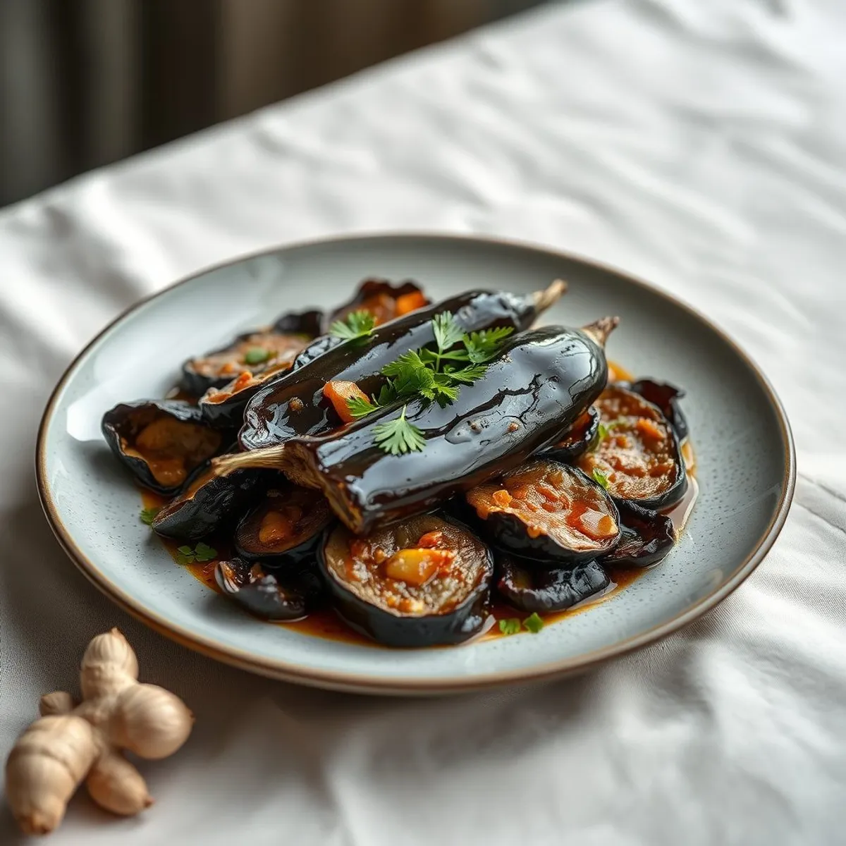 AI-generated photo Fish-fragrant eggplant. AI-generated photo.