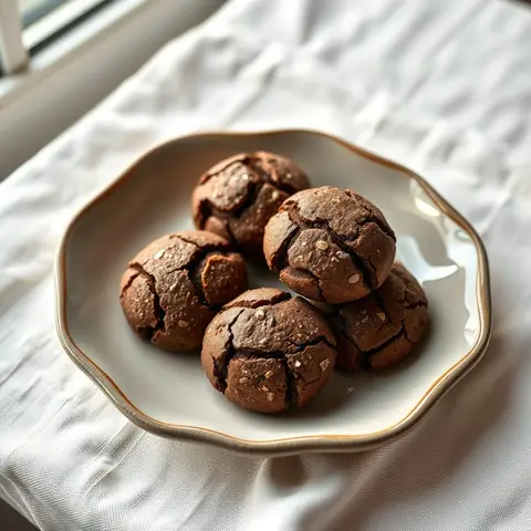 Cocoa cookies. AI-generated photo.