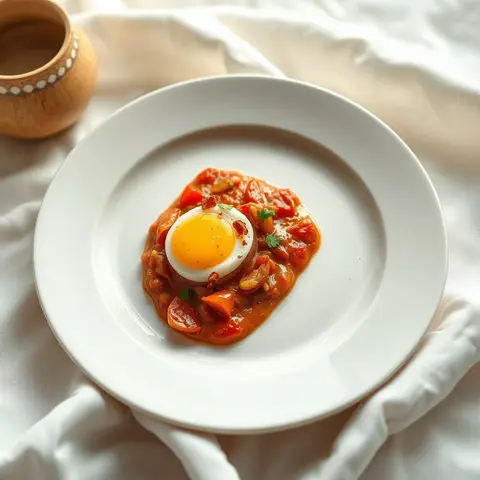 Egg sauce. AI-generated photo.