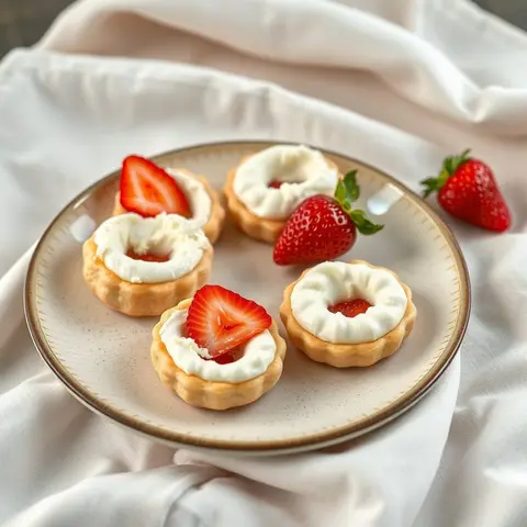 Cream cheese pastry rounds. AI-generated photo.