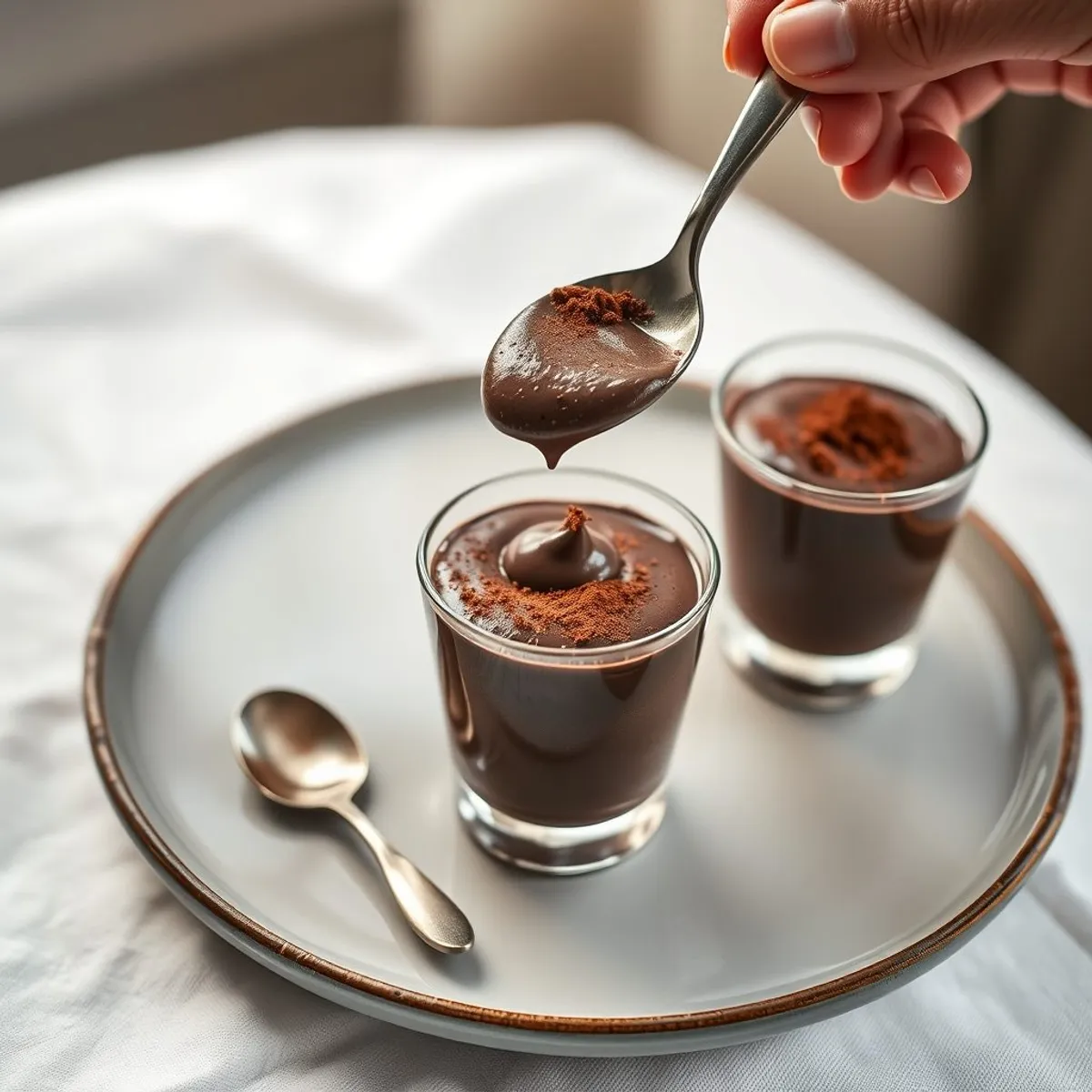AI-generated photo Dark Chocolate Mousse. AI-generated photo.