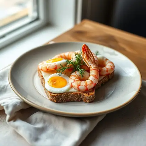 Smørrebrød. AI-generated photo.
