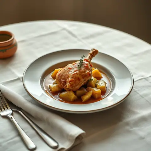 Mountain chicken. AI-generated photo.