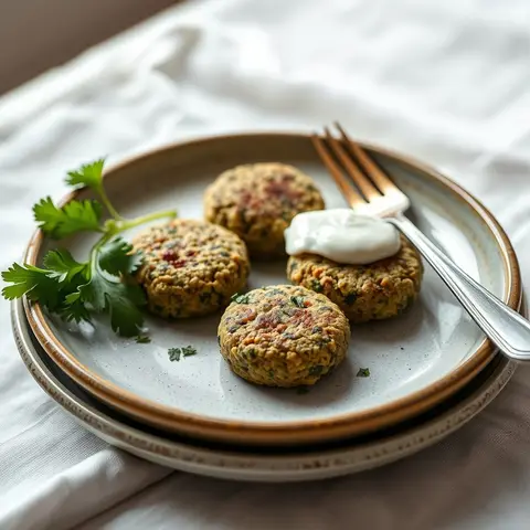 Herb falafel. AI-generated photo.