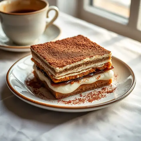 Espresso Tiramisu. AI-generated photo.
