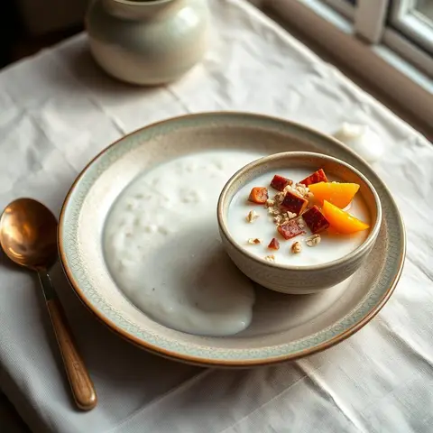 Morning porridge. AI-generated photo.
