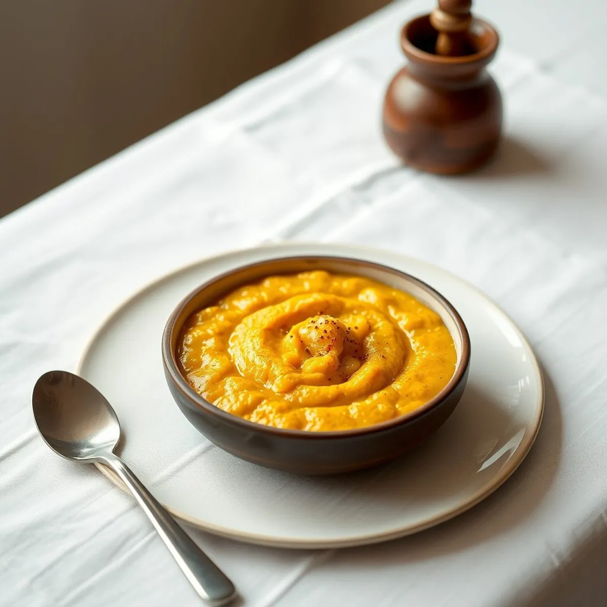 AI-generated photo Pumpkin porridge. AI-generated photo.