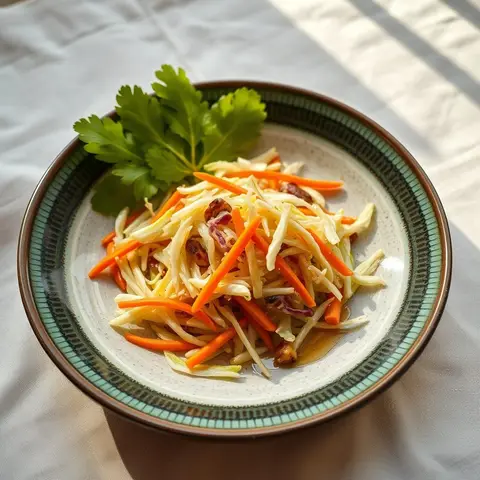 Cabbage slaw. AI-generated photo.