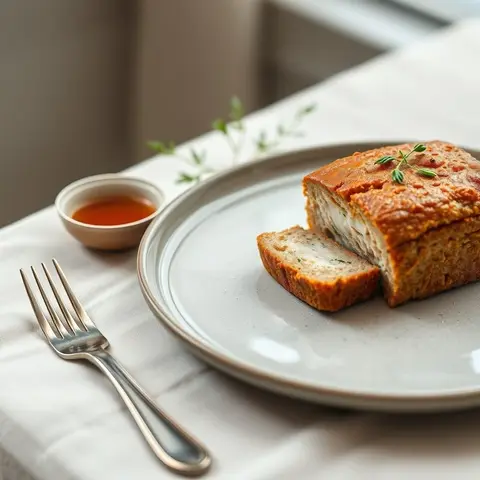 Rye fish loaf. AI-generated photo.