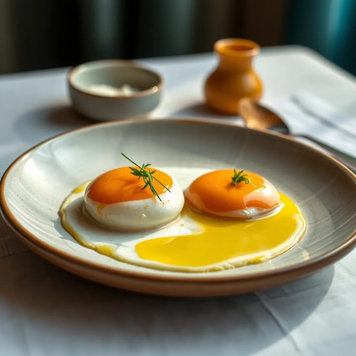 AI-generated photo Eggs and onion. AI-generated photo.