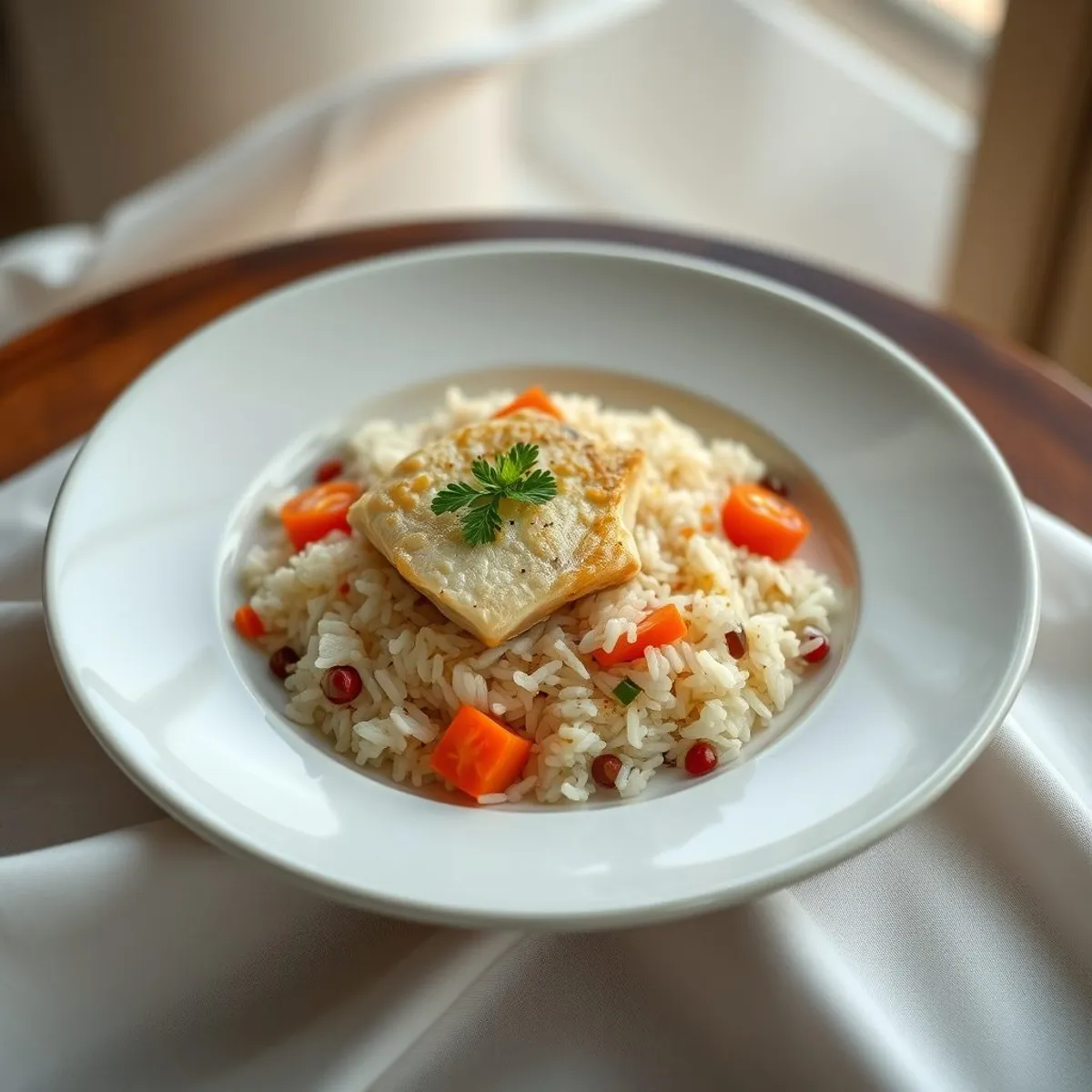 AI-generated photo One-pot rice. AI-generated photo.
