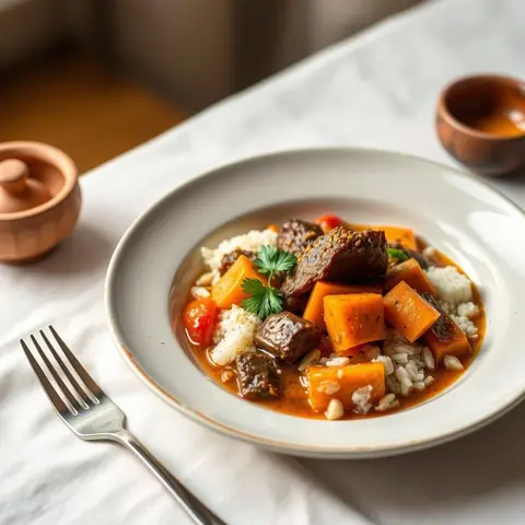 Domoda peanut stew. AI-generated photo.