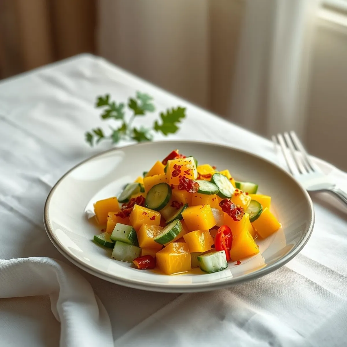 AI-generated photo Mango salad. AI-generated photo.