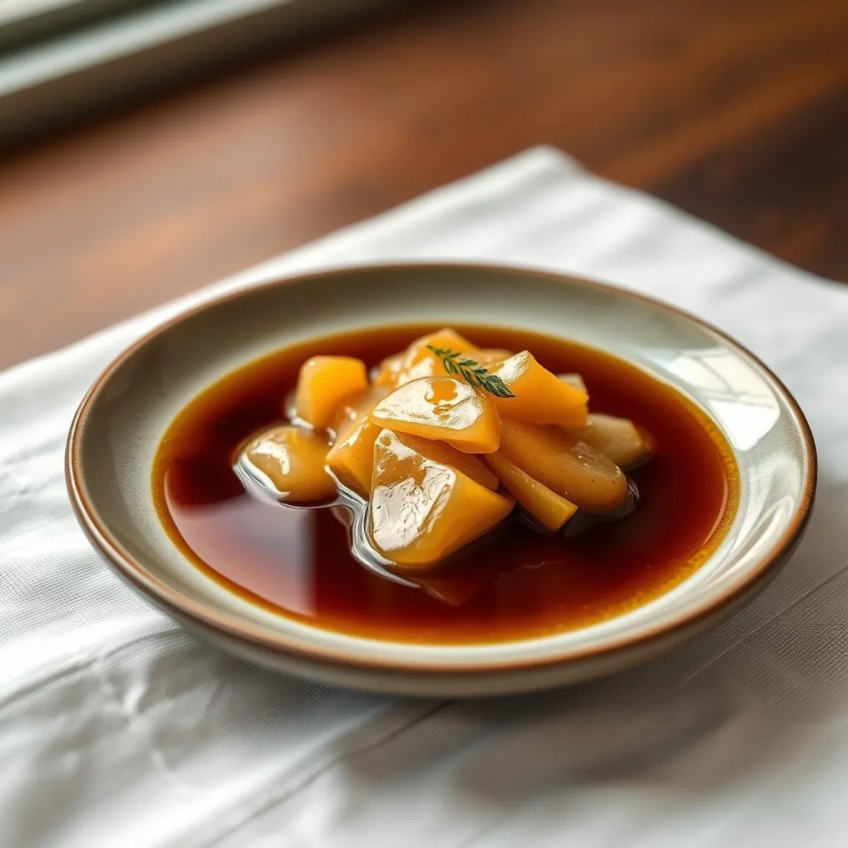 AI-generated photo Ginger tamari sauce. AI-generated photo.