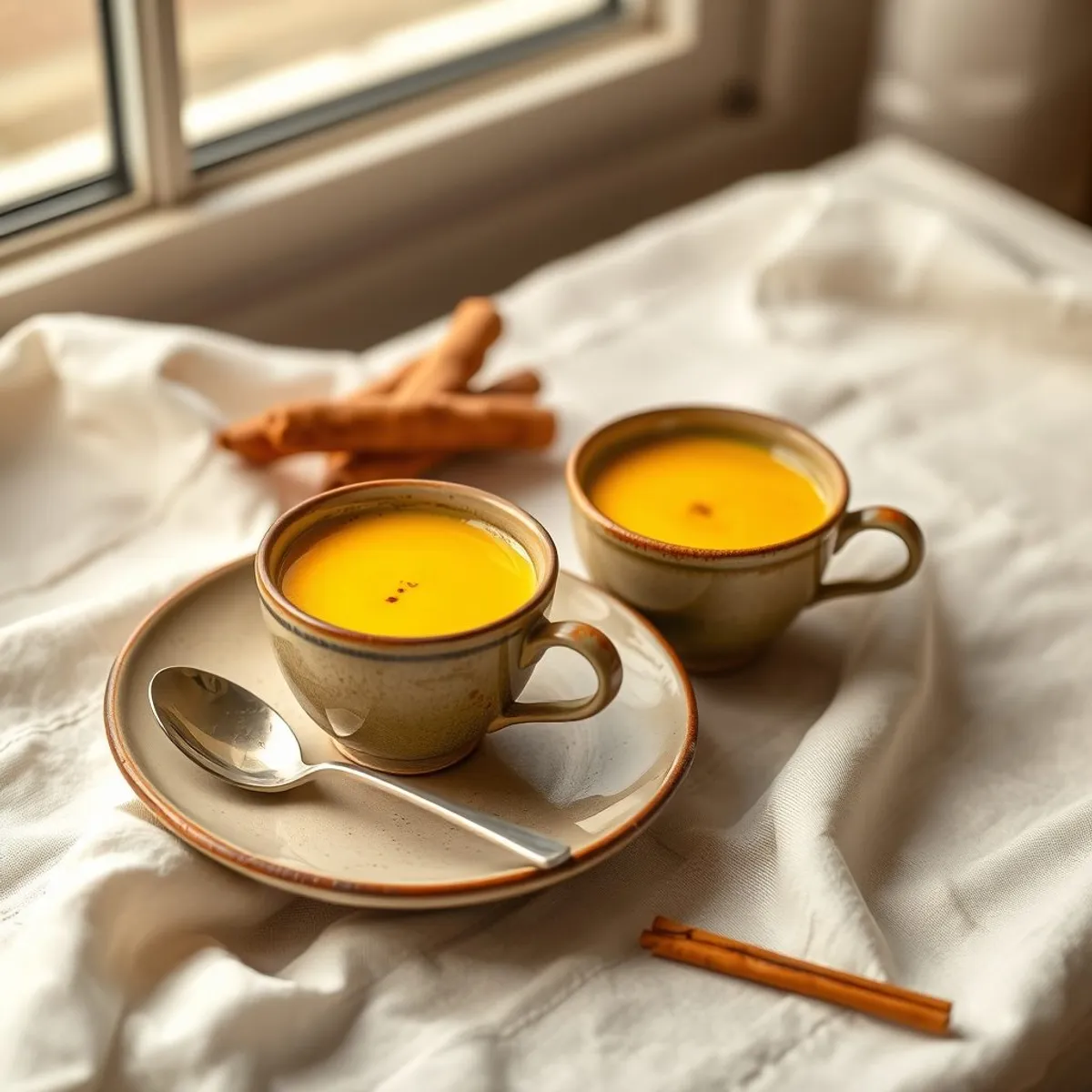 AI-generated photo Golden Turmeric Milk. AI-generated photo.