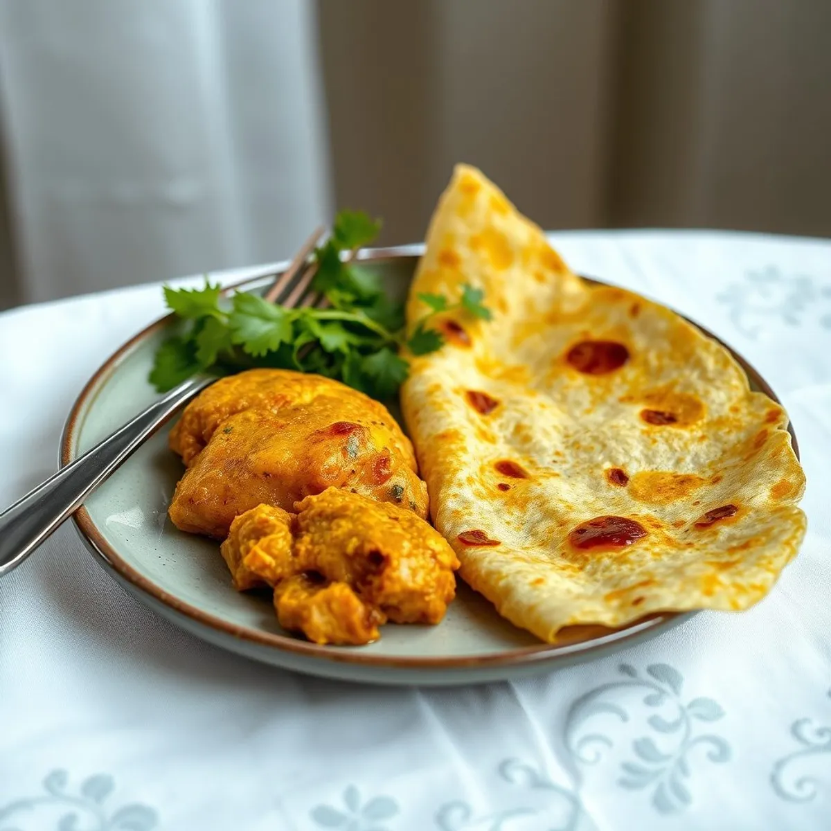 AI-generated photo Chicken roti. AI-generated photo.