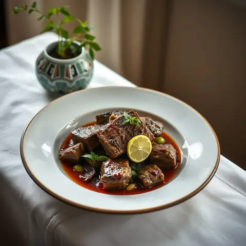 Tasso beef. AI-generated photo.