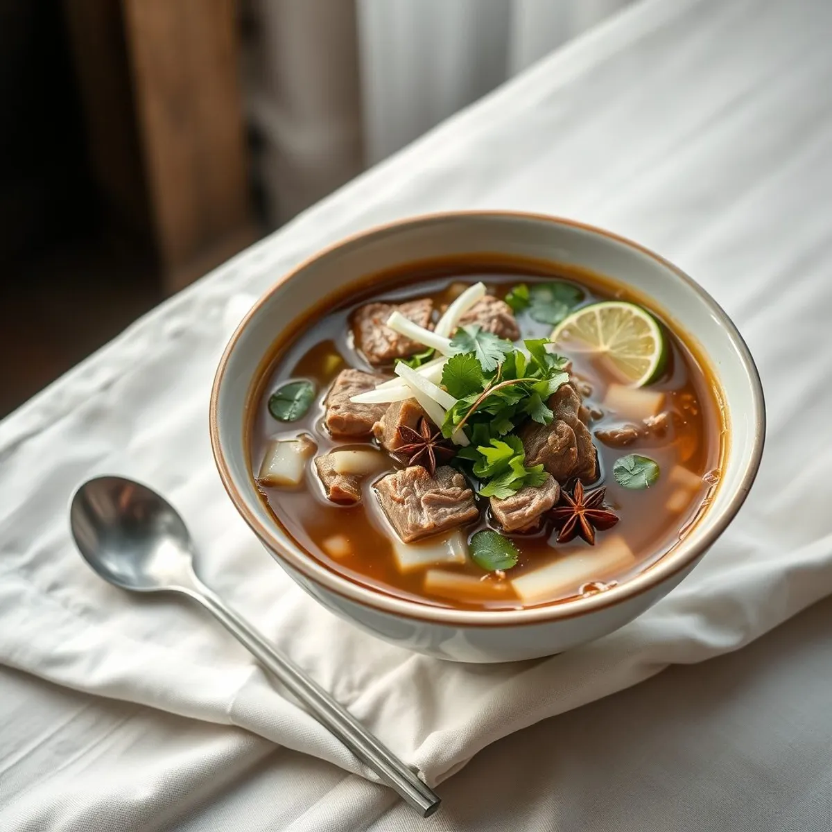 AI-generated photo Hanoi Beef Pho. AI-generated photo.