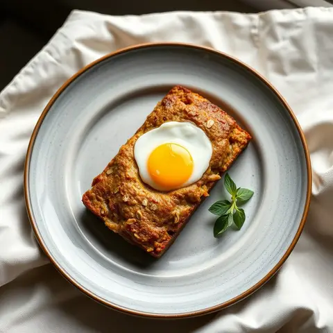 Oat skillet loaf. AI-generated photo.