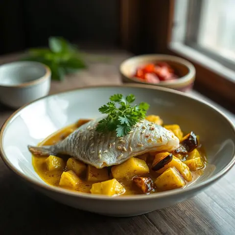 Shorshe ilish. AI-generated photo.
