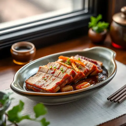 Honey char siu. AI-generated photo.
