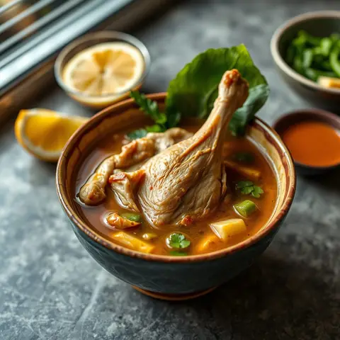 Soto ayam. AI-generated photo.