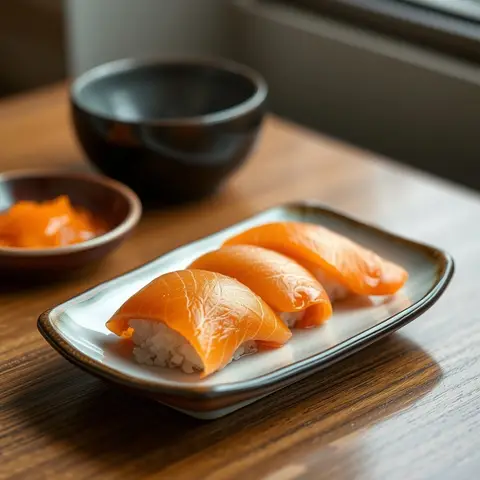 Omakase nigiri. AI-generated photo.