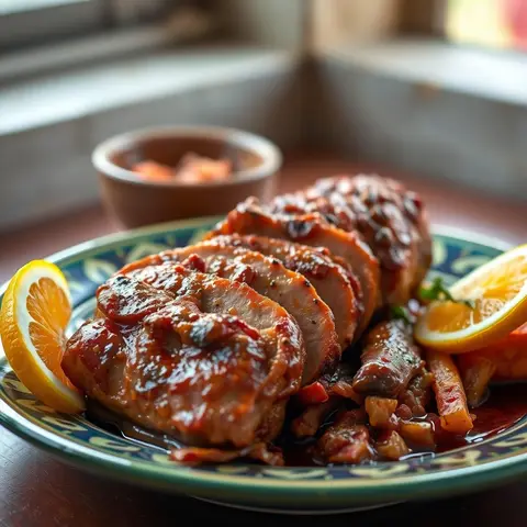 Cochinita pibil. AI-generated photo.