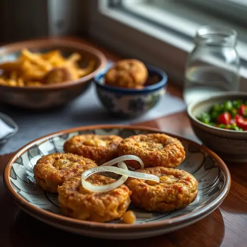 Akara fritters. AI-generated photo.