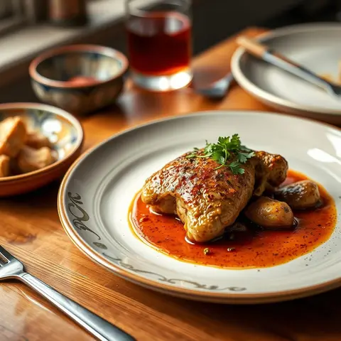 Pollo a la brasa. AI-generated photo.