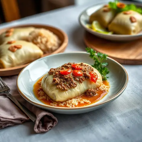 Stuffed golabki. AI-generated photo.